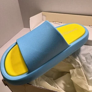 Damengröße 6 Strandpantoletten von J/Slides türkis EVA weich offene Zehenpartie Pantolette - Bild 1 von 6