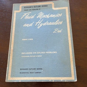 Fluid Mechanics & Hydraulics, 2nd Ed Schaum's Outline Series, Physics, Civil Eng - Picture 1 of 7