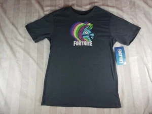 Boys XXL 18 Fortnite Bash Unillama Gray Tee Shirt Horse Epic Games Cotton NWT - Picture 1 of 9