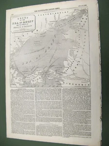 MAP THE SEA OF AZOFF KERTCH TO YENIKALE BY JOHN DOWER C1855 VGC CRIMEA - Picture 1 of 1