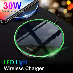 30W Fast Wireless Charger Mat Charging Pad For Motorola Moto Razr 40 Edge 50 Pro - Picture 1 of 17