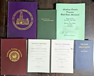 American Geographical Records / Town County History / Genealogy 7 Book Lot Rare - Picture 1 of 10