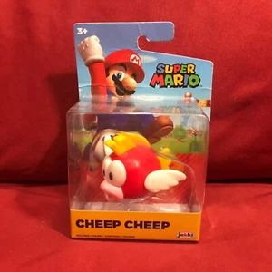 Jakks Super Mario 2,5" RED CHEEP CHEEP FIGUR *NEU* World of Nintendo ÖFFNER - Bild 1 von 3