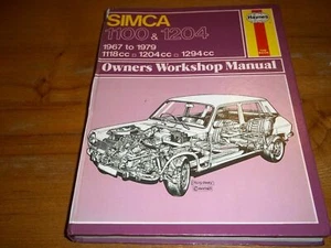 HAYNES SIMCA 1100 AND 1204,1967 TO 1979,1118 CC/1204 CC/1294 CC ,PETROL MODELS - Picture 1 of 1