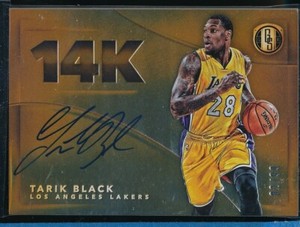 2015-16 PANINI GOLD STANDARD TARIK BLACK AUTO /99 #14K-TB LOS ANGELES LAKERS SSP