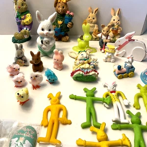 Easter Figures Ceramic Plastic Rubber Wood Magnets Fuzzy Animals - Picture 1 of 12