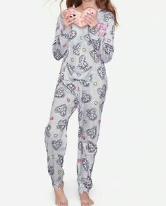 Justice "Pizza My Heart" One-Piece Pajamas & Plush Toy Sleepwear Girl Size 8 NEW