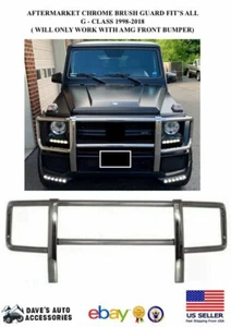 Aftermarket Chrome Front Bumper Grille Brush Guard AMG STYLE - G63 G500 G-Wagon - Picture 1 of 8