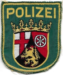 Policía RENANIA-PALATINADO parche verde tejido de CAMISA '90 años insignia Maguncia - a - Imagen 1 de 4