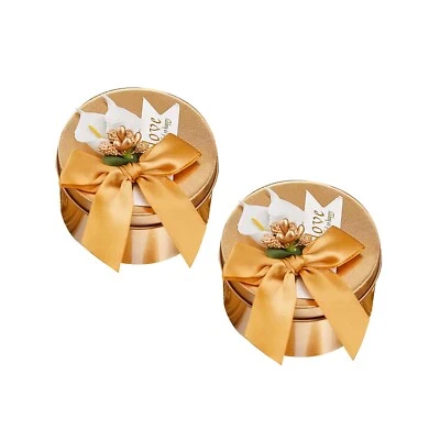 10 cajas de regalo de metal dorado premium | Favor de boda | Decoración de boda | Regalo de ducha nupcial Foto 1 de 4