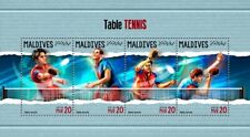 Znaczki do tenisa stołowego Ping Pong MNH 2018 Malediwy M/S