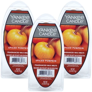 3x Yankee Candle Wax Melts Tarts 18 Cubes - 3x75g - Spiced Pumpkin - Picture 1 of 1