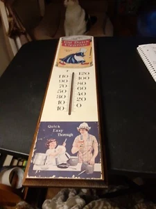 VTG Wooden Old Dutch Cleanser Thermometer 18" H x 5" W - Picture 1 of 7