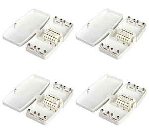 4 x Hager J803 Maintenance Free Junction Boxes 32A 3 Terminals - Picture 1 of 2