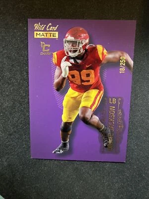 2022 Wild Card Football Purple RC MB-36 Drake Jackson /250 - Image 1 of 2