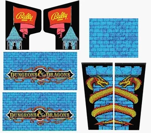 Dungeons & Dragons Pinball Machine CABINET Decal Set - Picture 1 of 1