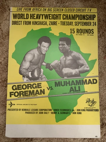 George Forman Vs Muhammad Ali Africa Sept 24 Ghost Date boxing poster 1974 Cover