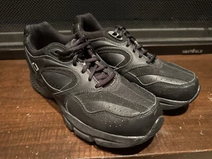 Apex X801 M Herren Sportschuh Größe 9 Weite Leder Orthese Diabetiker - Schwarz - Bild 1 von 15