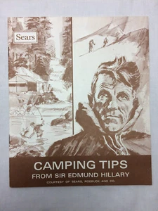 Vtg Booklet 1960's Advertising Sears Sir Edmund Hillary Camping Tips Check List - Picture 1 of 12