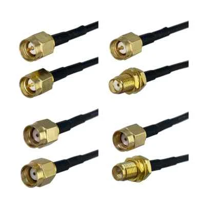 RG174 SMA RP SMA to SMA RP SMA Male & Female Nut Connector RF Coaxial Cable - Image 1 of 4