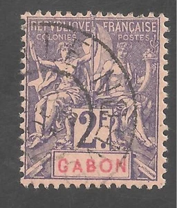Gabón #31 (A9) FVF usado - 1904 2 fr navegación y comercio - Imagen 1 de 1