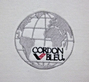 Polo CORDON BLEU lrg Artes Culinarias Entrenamiento Bordado París Cocina - Imagen 1 de 2