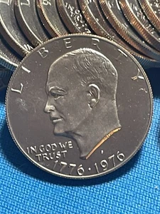1976 S Proof Eisenhower zweihundertjähriges Jubiläum „Ike Silberdollar“. Typ 1 - Bild 1 von 5