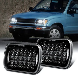 Pair For Toyota Pickup 1982-1995 DOT 5X7 7X6" LED Headlights Halo Angel Eyes DRL - Picture 1 of 13