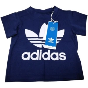 Adidas Original Trefoil T-Shirt H35522 Kids 6 Months Navy - Picture 1 of 2