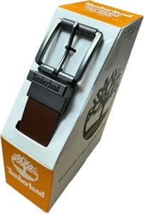 Timberland Reversible Leather Belt Full Grain Cut to Fit 32" to 44" Brown/Black - Picture 1 of 4