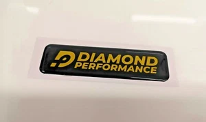 Diamond Performance Logo gewölbt Aufkleber Badge 9,5cmx2,5cm gelbe Schrift - Bild 1 von 3