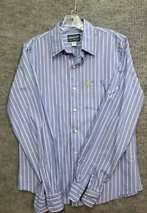 Camicia vintage Abercrombie e Fitch a righe con bottoni uomo L blu casual - Foto 1 di 6