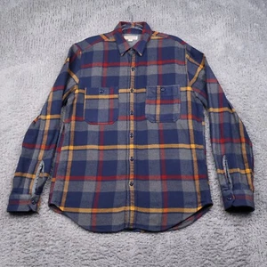 Wallace & Barnes Flanellhemd Herren M Heavy Cotton kariert Windowpane J.Crew blau - Bild 1 von 13