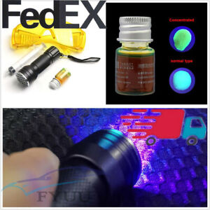 US Stock Car A/C System Leak Test Detector Tool UV Flashlight Glasses Dye Set