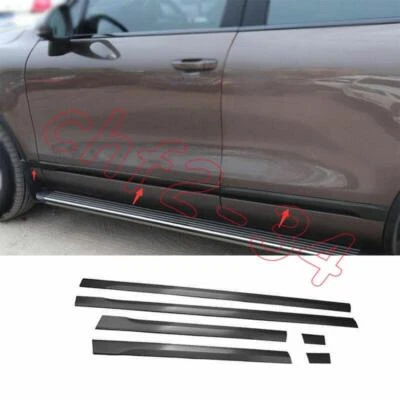 Para VW Touareg 2011-2018 Negro Titanio Cuerpo Puerta Moldura Lateral Cubierta Borde 6 Piezas Foto 1 de 4