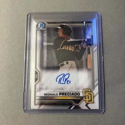 2021 Bowman Chrome Prospect Refractor 148/499 Reginald Preciado #CPA-RPR Auto - Image 1 of 2
