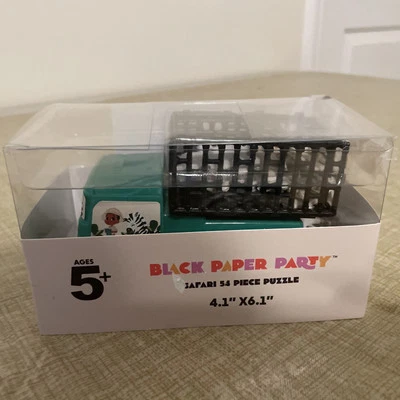 BLACK PAPER PARTY Safari 54 Piezas Puzzle, 4.1" x 6.1" Foto 1 de 3