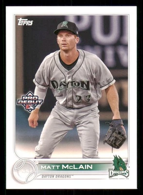 2022 Topps Pro Debut #PD110 Matt McLain - Image 1 of 2