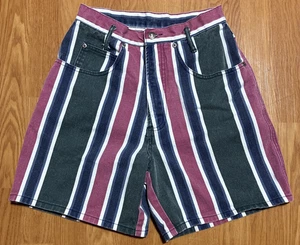 Vintage Nuovo County Seat Damengröße 5/6 Farbblock Denim Jeansshorts - Bild 1 von 6