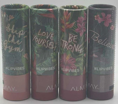 4PC Almay Lip Vibes Cream Lipstick SET ~ FAST SHIPPING ~ 0.14 OZ EACH ~ SEALED - Image 1 of 3
