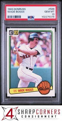 1983 DONRUSS #586 WADE BOGGS RC RED SOX HOF PSA 10 - Image 1 of 2