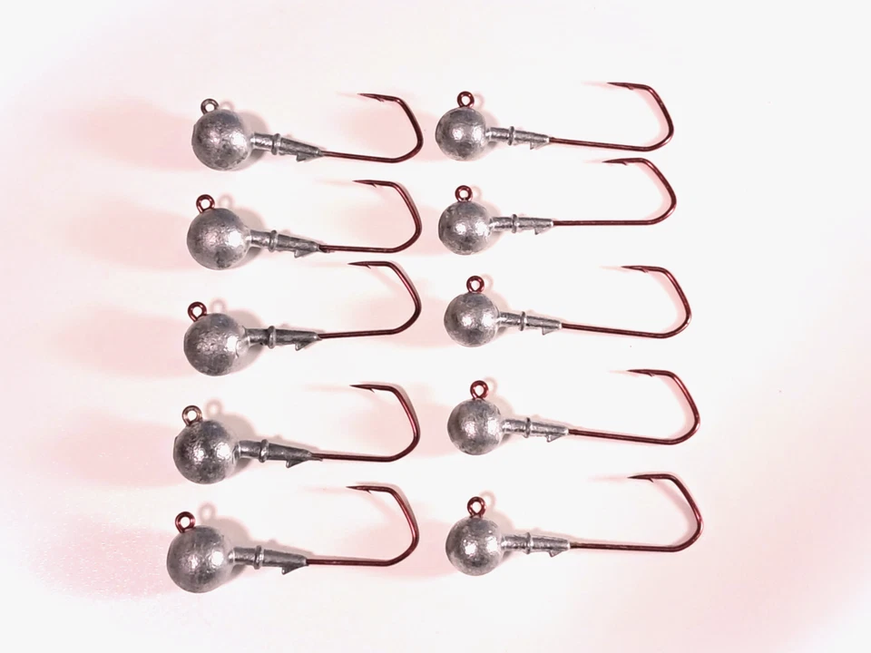 10 Stk. Rundkopf Jig 20+30 Gramm VMC 5150 6/0 - Bild 1 von 1