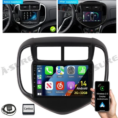 Android 14 For Chevrolet Sonic Aveo 2017-2020 Car Stereo Radio Wireless CarPlay - Image 1 of 4