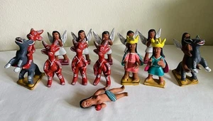 Ocumicho Clay Pottery Mexican Folk Art Good/Evil Angel Diablo Devil Eve Set RARE - Picture 1 of 24