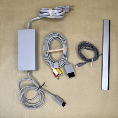 OEM Nintendo Wii Power Cord, AV Cable, Sensor bar | Tested - Image 1 of 4