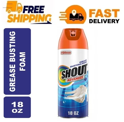 Shout Advanced Grease Busting Foam, Laundry Stain Remover, 18 Ounce - Image 1 of 4