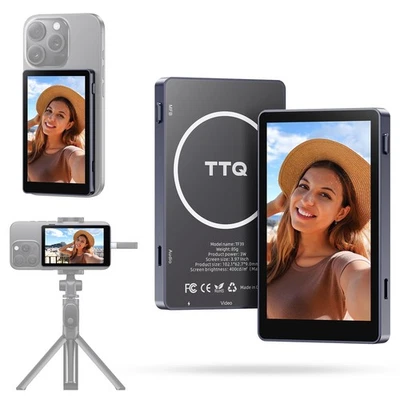 Vlog Selfie Monitor Screen, Magnetic Phone Vlog Selfie Monitor Screen 4K 30fp... - Image 1 of 4