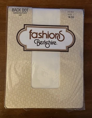 Nuevo de Lote Antiguo Pantimedias Berkshire Marfil Marfil Estampado Texturizado Punto Trasero Talla 1 NUEVO Foto 1 de 4