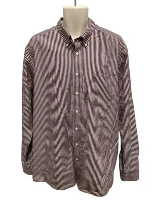 Camisa Oxford XLT a Rayas Calce Relajado Sin Arrugas EDDIE BAUER Para Hombre Alta Usada en Excelente Condición Foto 1 de 4