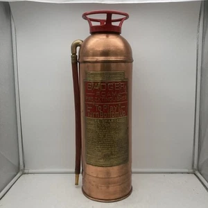 Antique Vintage Badger 2.5 Gal Copper Brass Fire Extinguisher Somerville Mass - Picture 1 of 15